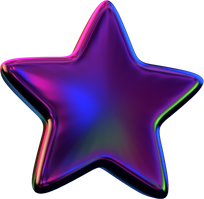 Neon 3D Star